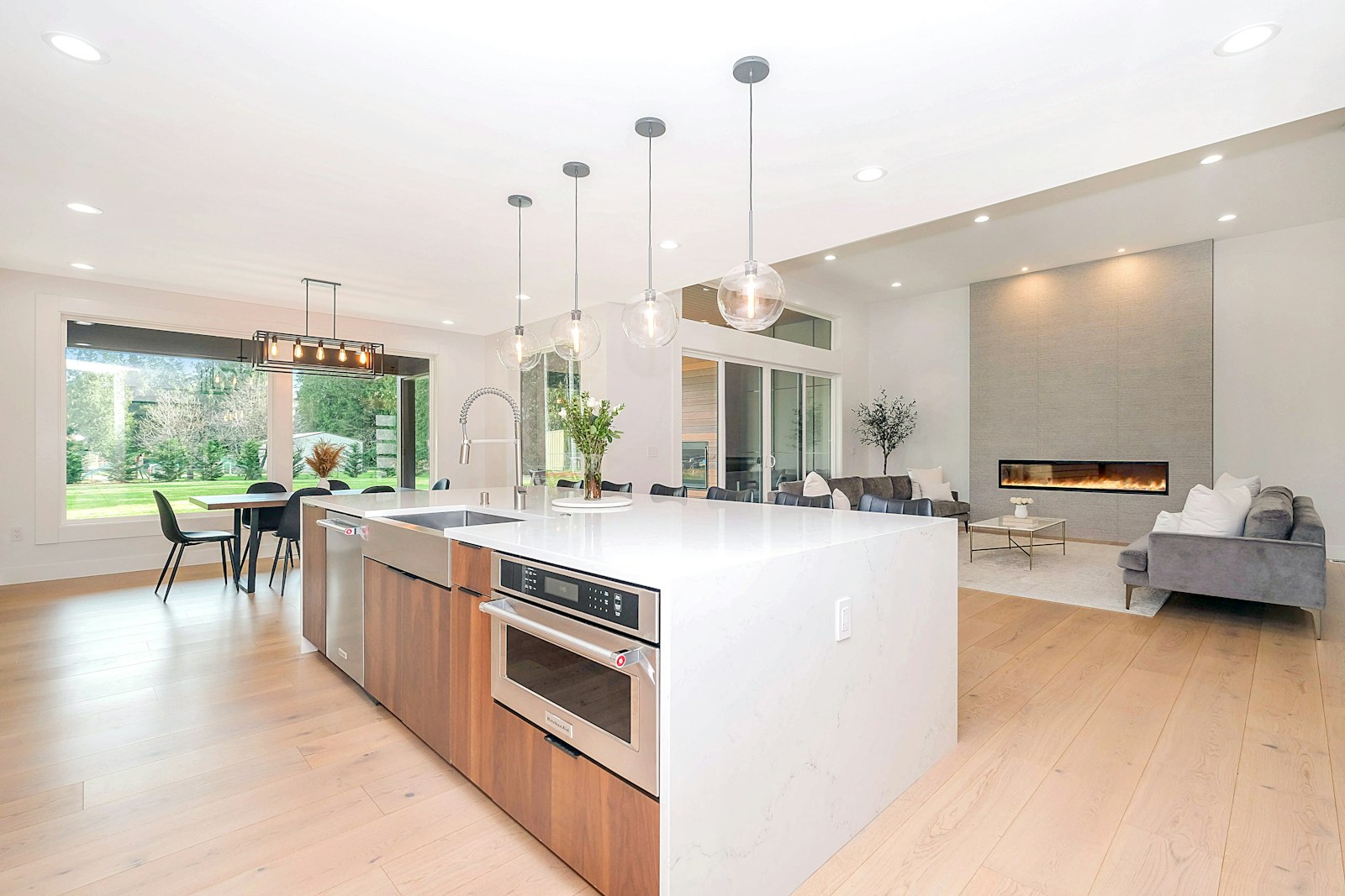 Bright modern kitchen with island